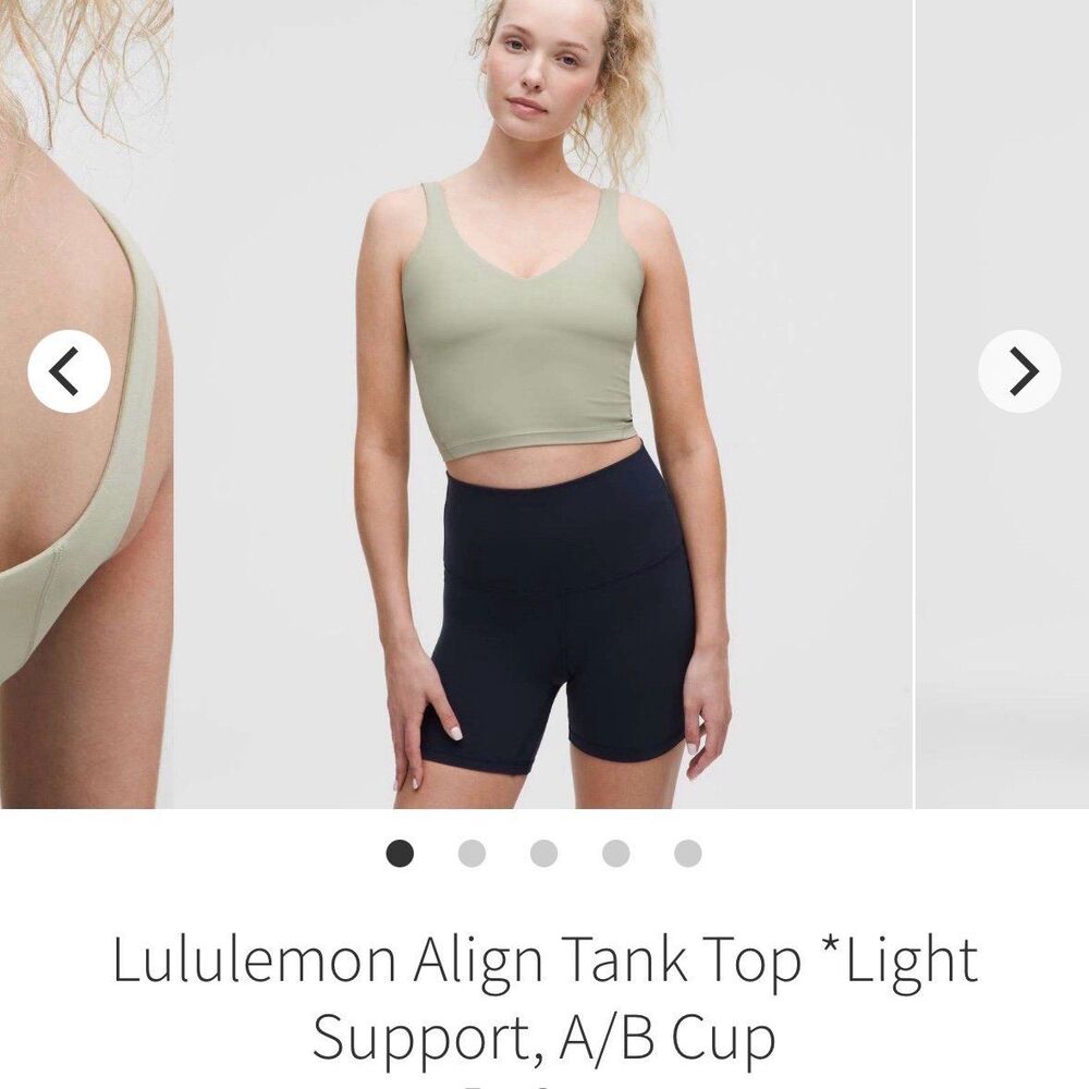 Lululemon Align Tank Top Fog Green Size 4